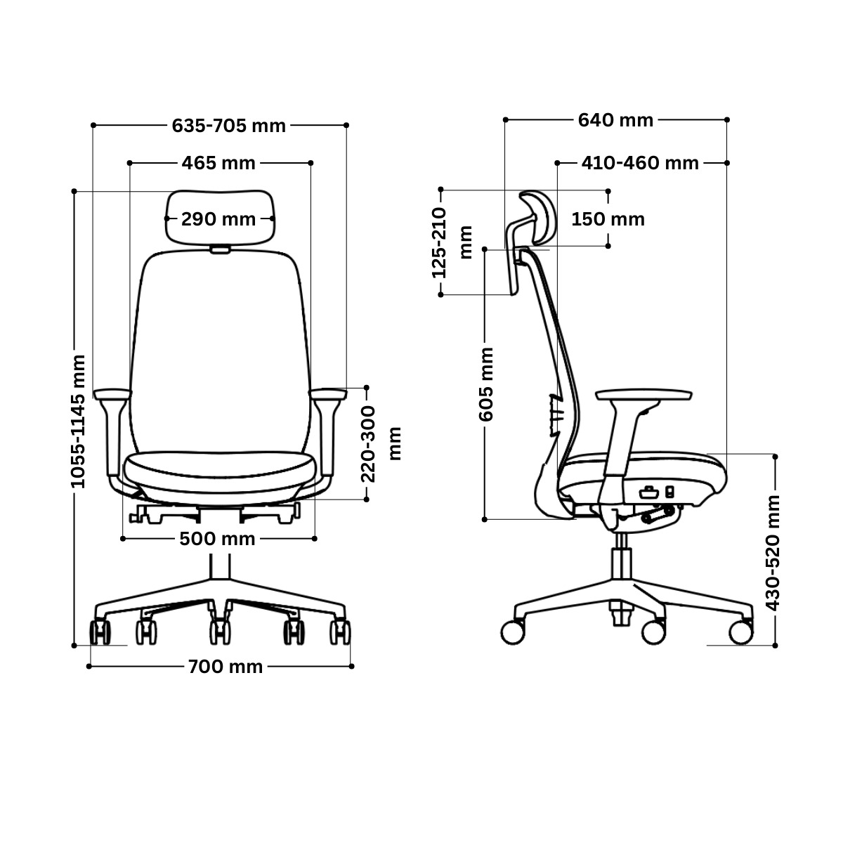 Ергономичен стол Nowy Styl Elovie HRT черен