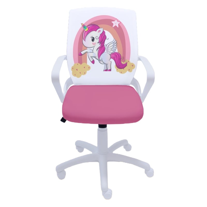 Детски стол - Fly White Pink Unicorn