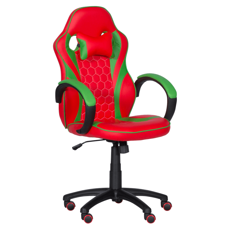 Геймърски стол - 6304 червен-зелен