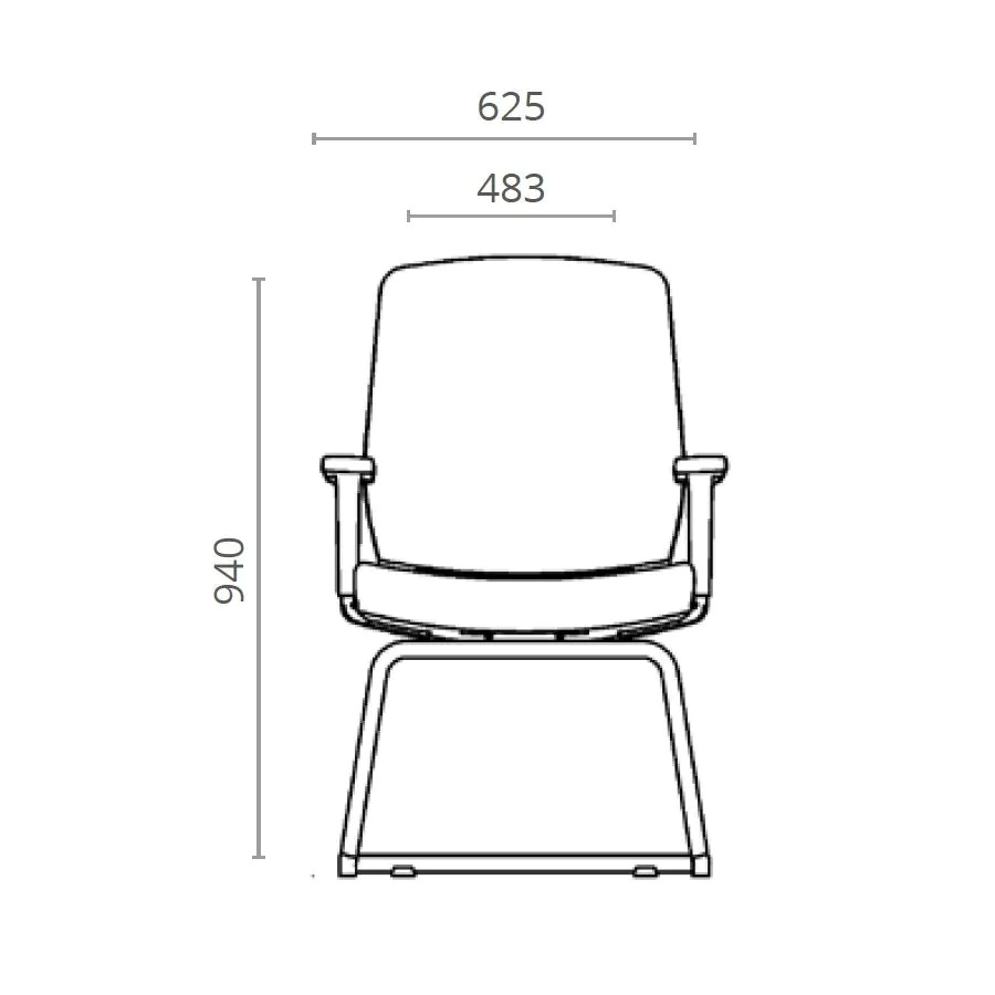 Посетителски стол Cobi черен