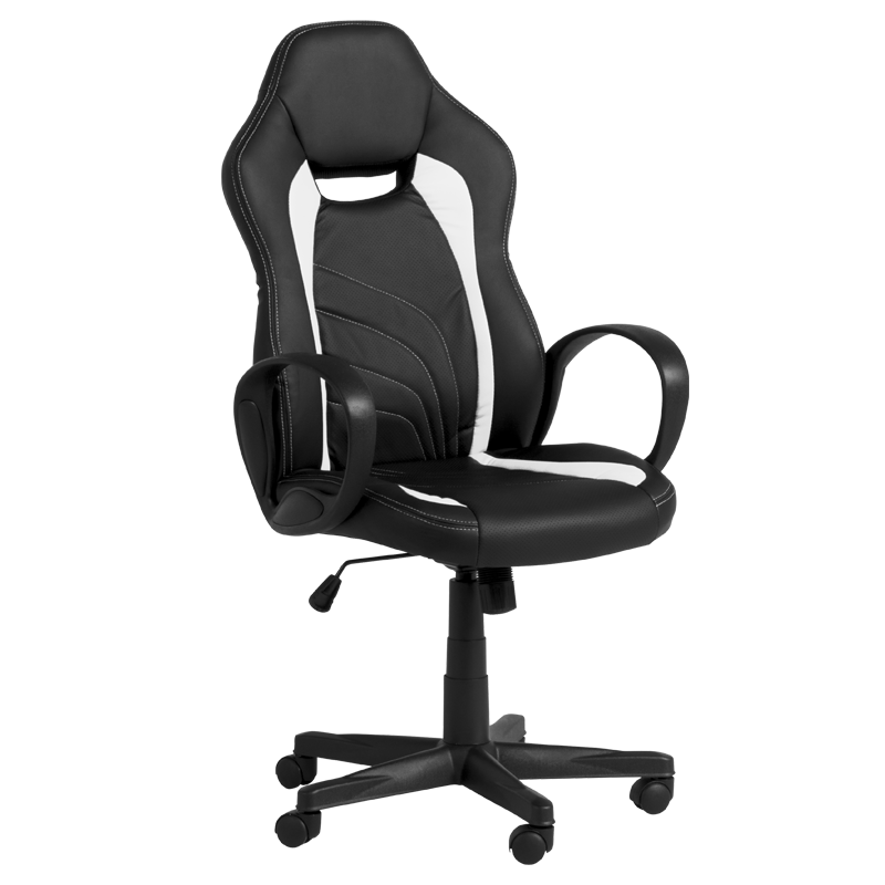 Геймърски стол - 7525 черно-бял