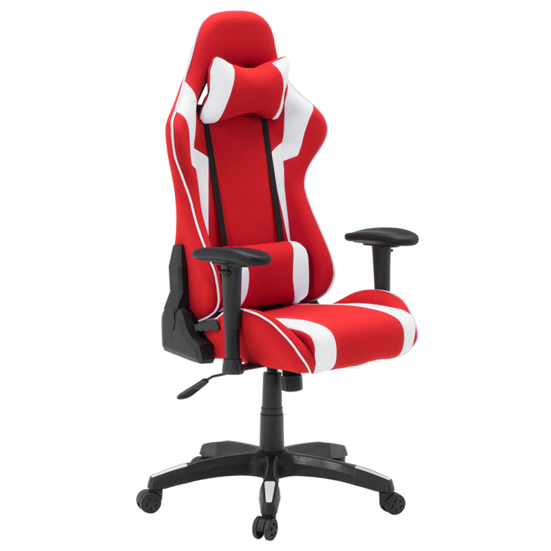 Геймърски стол - 6312 бял/червен