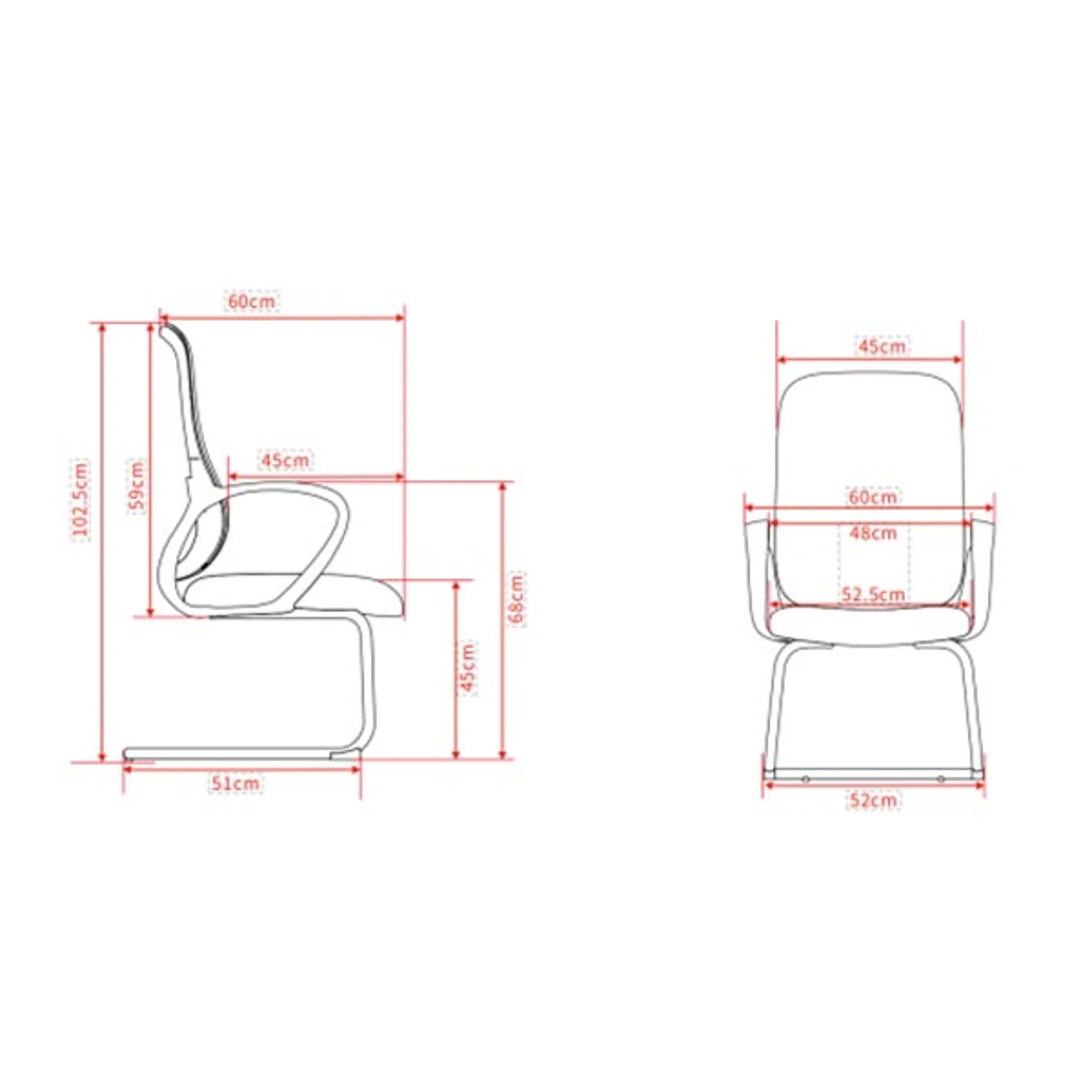 Посетителски стол RFG Mojito M черен