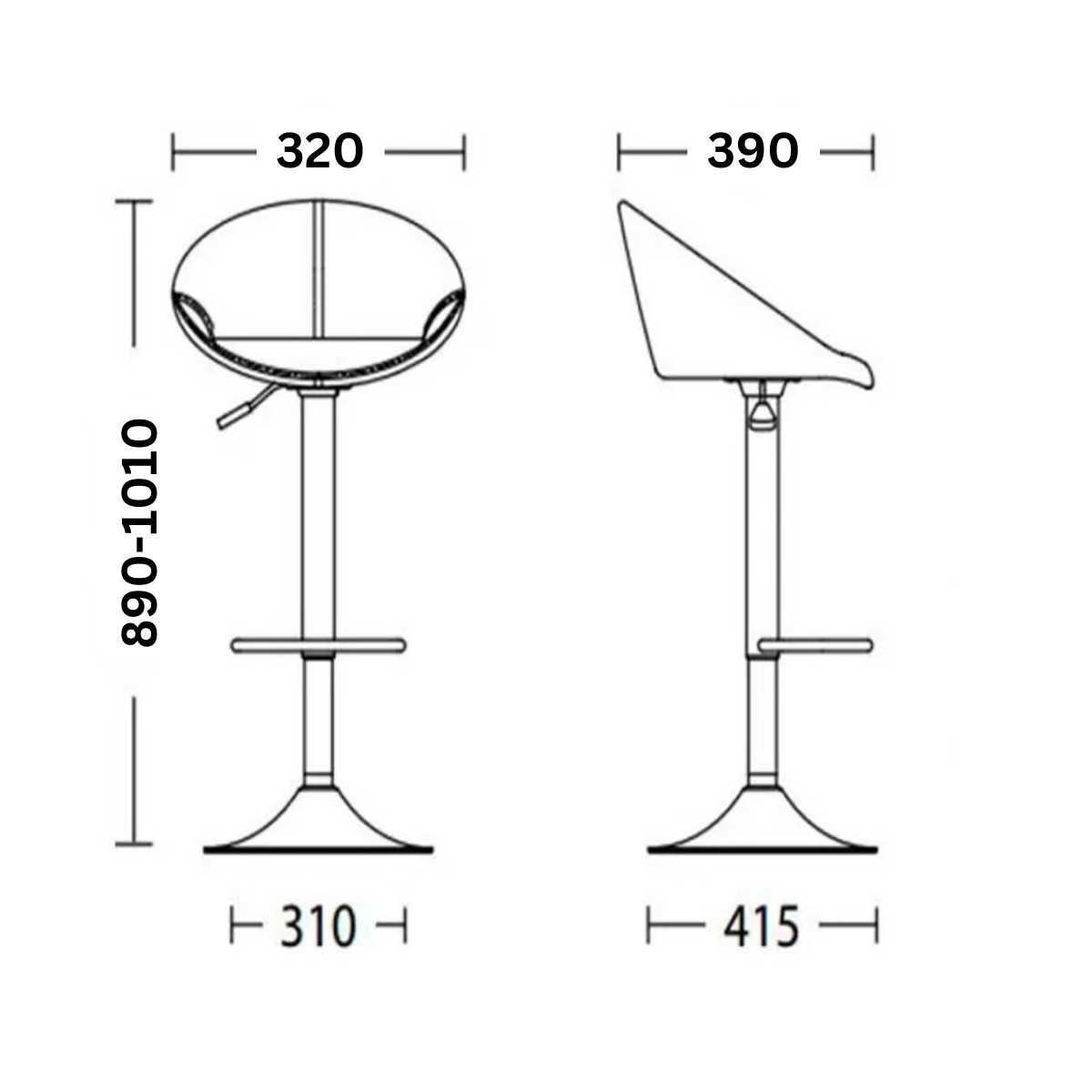 Бар стол Nowy Styl Rose Lux Hocker