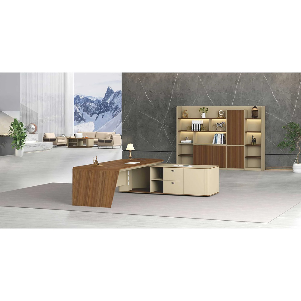 Офис бюро - RFG Savona 240/185/75 см австралийски дъб и сиво